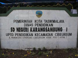 PERESMIAN KEGIATAN PEMBANGUNAN SD KARANGSAMBUNG I KECAMATAN CIBEUREUM  1