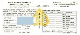 STNK BECAK 0007
