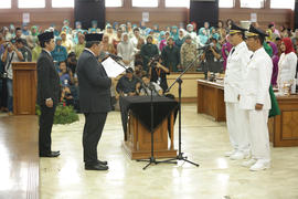 Pelantikan Drs. H. Budi Budiman dan Ir. H. Dede Sudrajat MP sebagai Wali Kota dan Wakil Wali Kota...